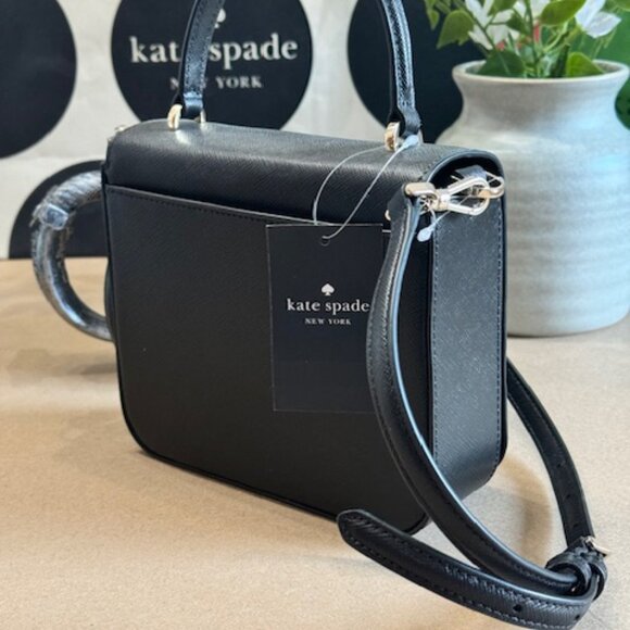 Kate Spade Staci Square Crossbody Black K7342 Saffiano Leather - Picture 2 of 7